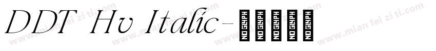 DDT Hv Italic字体转换